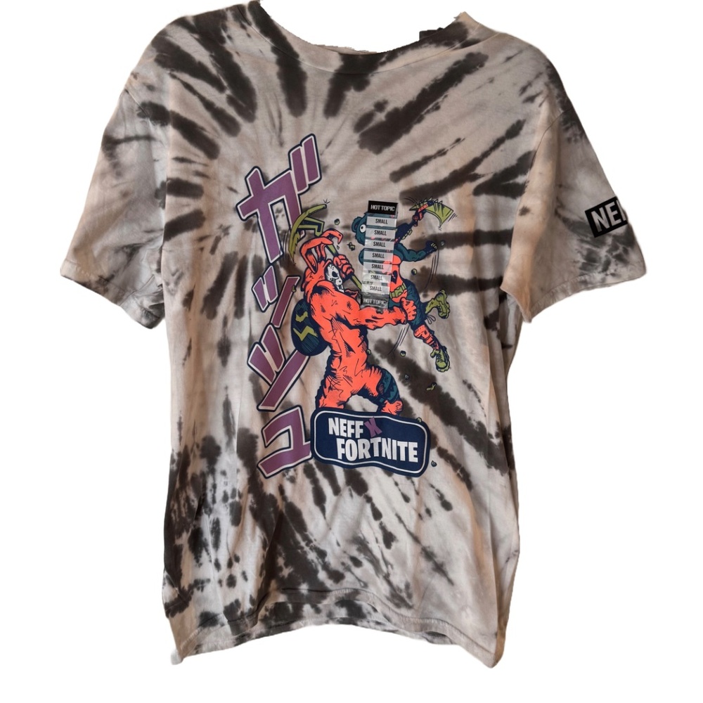 NWT Fortnite x Neff Manga Battle Tie Dye Tee Men's Size Small